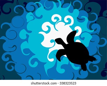 turtle underwater