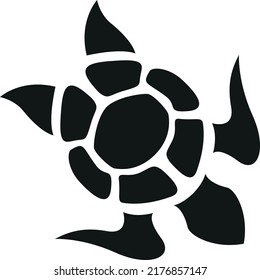 Ilustración del vector de Sillhouette de la parte superior de la tortuga