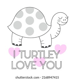 Turtle Valentine's Day-Pun-Symbol