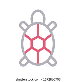 turtle vector color line icon  