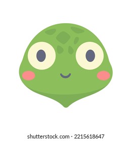 Turtle vector. cute animal face design for kids