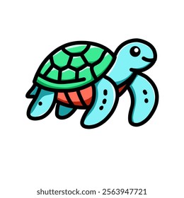 turtle vector design illustration, turtle icon, turtle logo, turtle sticker, animal design, great as a sticker.