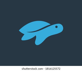 Turtle vector design logo template. Creative cute reptile, wildlife sign icon symbol logotype.