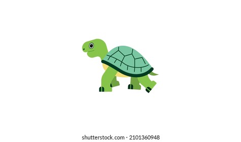 Turtle vector flat icon. Isolated Tortoise emoji illustration