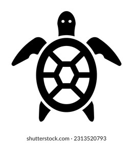 Turtle Vector Glyph Icon For Personal And Commercial Use.
