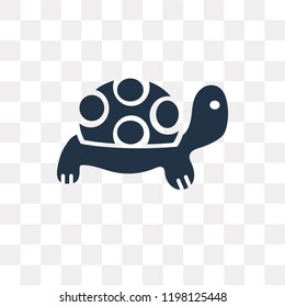 Turtle vector icon isolated on transparent background, Turtle transparency concept can be used web and mobile