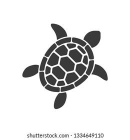 Turtle vector icon on white background