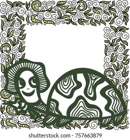 Turtle. Vector illustration.