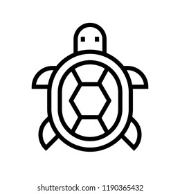 A turtle vector illustration in line stroke design