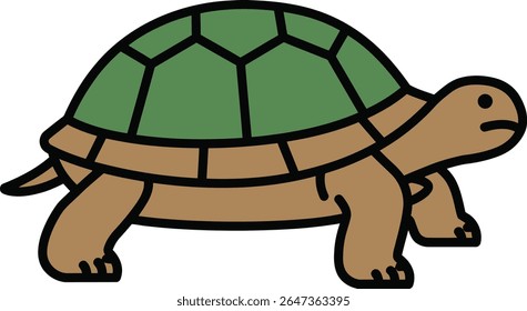 Turtle Vector Illustration - Minimalist Animal Graphic for Design Projects