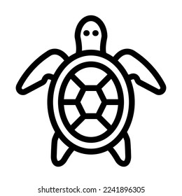 Turtle Vector Line Icon Design