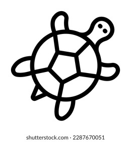 Turtle Vector Line Icon Design