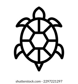 Turtle Vector Line Icon Design
