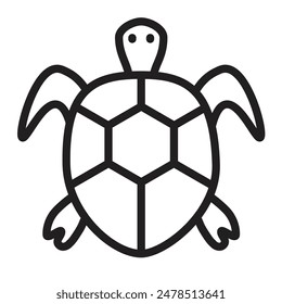 Turtle Vector Line Icon Design