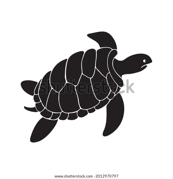 Turtle Vector Logo Black Color Stock Vector (royalty Free) 2012970797 