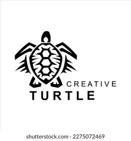 Turtle vector logo design animals