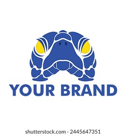Turtle Vector Mascot Logo Illustration, Simple modren logo.