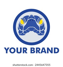 Turtle Vector Mascot Logo Illustration, Simple modren logo.