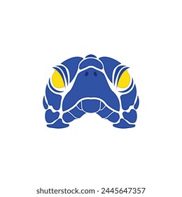 Turtle Vector Mascot Logo Illustration, Simple modren logo.