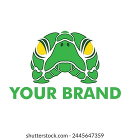Turtle Vector Mascot Logo Illustration, Simple modren logo.