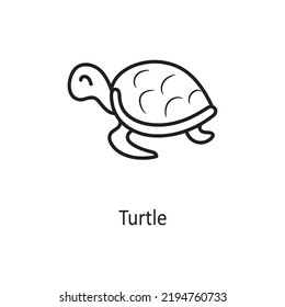 Turtle vector Outline Icon Design illustration. Nature Symbol on White background EPS 10 File