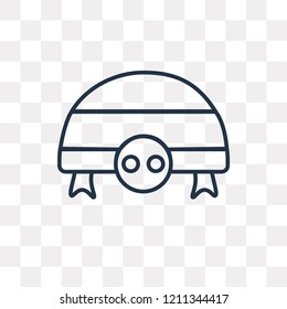 Turtle vector outline icon isolated on transparent background, high quality linear Turtle transparency concept can be used web and mobile