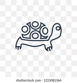 Turtle vector outline icon isolated on transparent background, high quality linear Turtle transparency concept can be used web and mobile