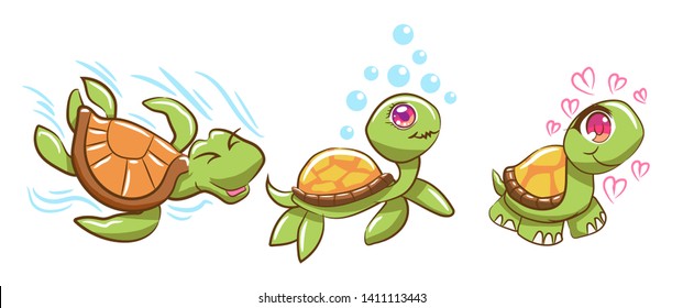turtle vector set graphic design clipart