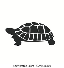 Turtle vector silhouette image as editing material for posters, banners, photos, logos, and others.