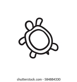 Turtle vector sketch icon isolated on background. Hand drawn Turtle icon. Turtle sketch icon for infographic, website or app.