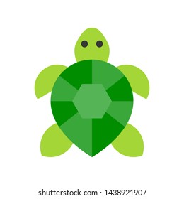 Turtle vector, tropical related flat design icon