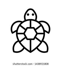 Turtle vector, tropical related line design icon