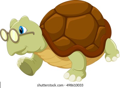 Turtle wearing glasses