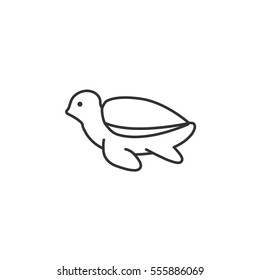 Turtle web line icon.