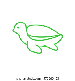 Turtle web line icon.