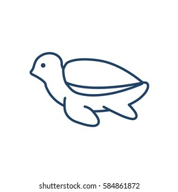 Turtle web line icon.