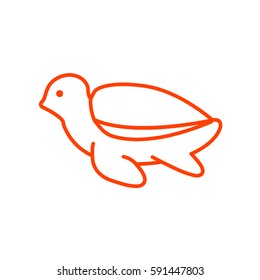 Turtle web line icon.