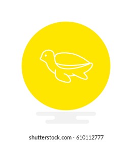 Turtle web line icon.