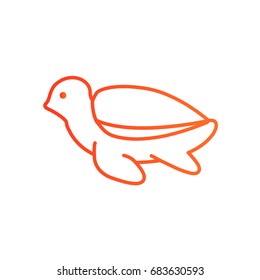 Turtle web line icon.