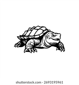 Schildkröte weiß und schwarz 