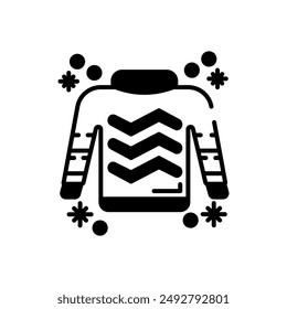 Icono de pictograma de cuello alto, Ilustración vectorial