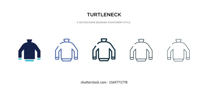 turtleneck icon in different style vector illustration. two colored and black turtleneck vector icons designed in filled, outline, line and stroke style can be used for web, mobile, ui