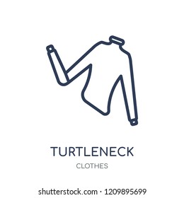 Turtleneck icon. Turtleneck linear symbol design from Clothes collection. Simple outline element vector illustration on white background.