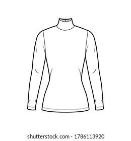 Line art cheap turtleneck sweater