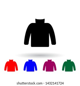 turtleneck multi color icon. Elements of clothes set. Simple icon for websites, web design, mobile app, info graphics