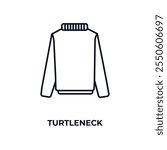 turtleneck outline icon. Linear vector from clothes concept. Thin line turtleneck icon isolated on white background
