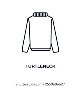 turtleneck outline icon. Linear vector from clothes concept. Thin line turtleneck icon isolated on white background