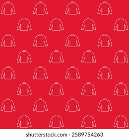 Turtleneck Outline Vector Seamless Pattern