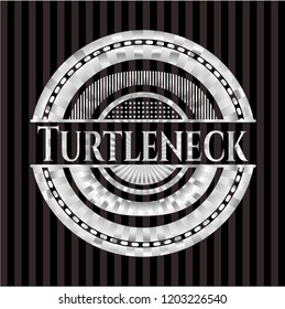 Turtleneck silver shiny badge
