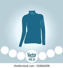 Turtleneck sweater icon